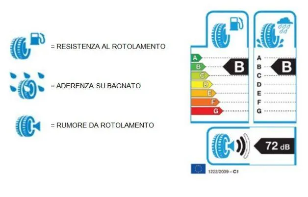 Esempio dei parametri e classi di efficienza europee