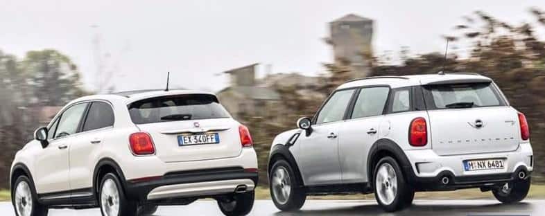 Fiat 500X contro 2015 Mini Countryman: due crossover, tante differenze (FOTO E VIDEO)