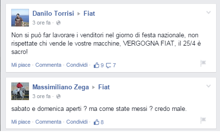 Fiat, proteste sul web per il porte aperte del 25 Aprile (FOTO)