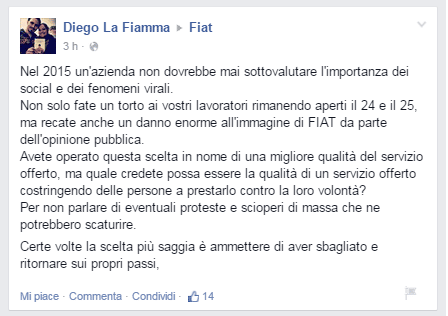 Fiat, proteste sul web per il porte aperte del 25 Aprile (FOTO)