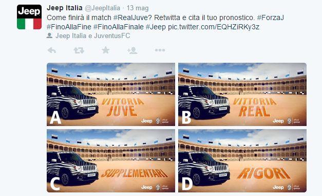Champions League: Jeep e Seat già protagoniste su Twitter
