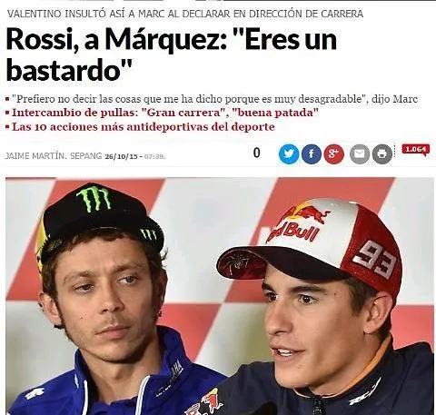 Le dure parole di Rossi a Marquez secondo Marca, ma il video lo scagiona-liberoquotidiano