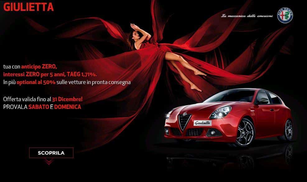 L'offerta Fiat prevede due finanziamenti  fonte: Alfaromeo.it