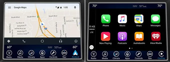 I sistemi Car Play e Android Auto saranno disponibili sui nuovi modelli Fiat foto: ilsole24ore.com